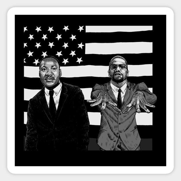 Martin / Malcolm Sticker by Peter Katsanis Art